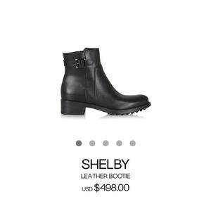 La Canadienne Shelby Black Leather Ankle Boots - Size 8.5